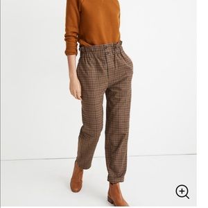 Madewell Plaid Paperbag Pants